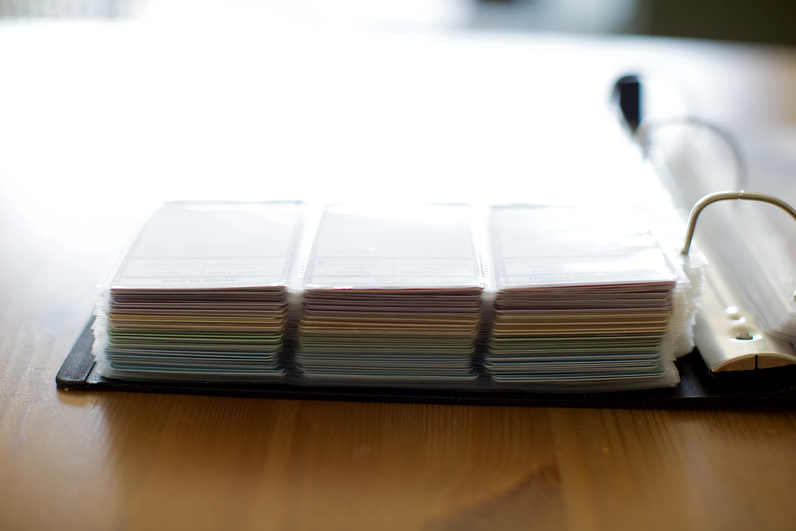 'A binder of spell cards'